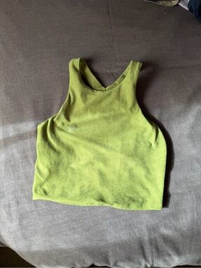 Beyond Yoga Lime Green High Neck Crop Tank